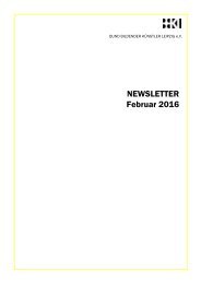 Newsletter BBK LEIPZIG e.V._Februar 2016