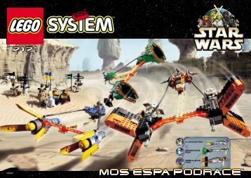 Lego Mos Espa Podracerâ¢ - 7171 (1999) - Sith Infiltratorâ¢ BUILDING INST. FOR 7171