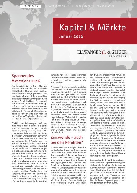 Kapital & Märkte: Ausgabe Januar 2016