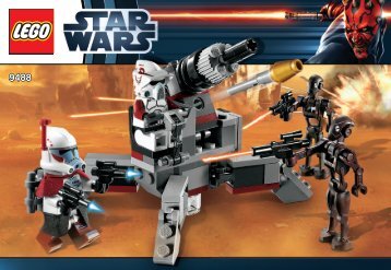 Lego Elite Clone Trooperâ¢ & Commando Droidâ¢ B - 9488 (2012) - Plo Koon's Jedi Starfighterâ¢ BI 3010/32 - 9488 V29/39