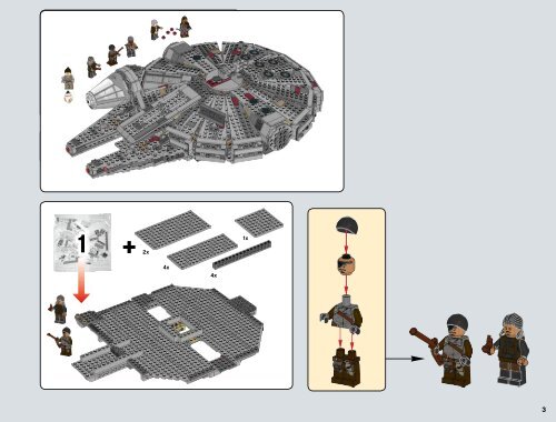 Lego Millennium Falcon&trade; - 75105 (2015) - Millennium Falcon&trade; BI 3019, 164+4/65+200g, 75105 V29