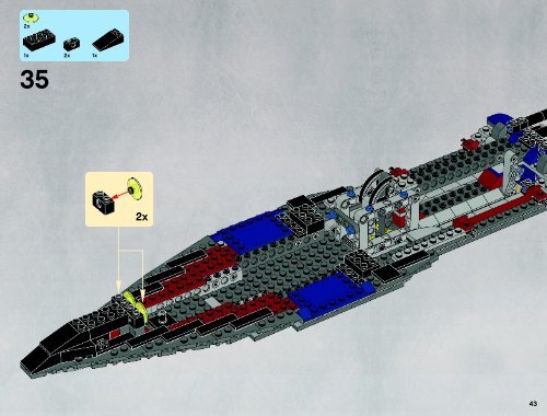 Lego The Malevolence&trade; - 9515 (2012) - Sith&trade; Fury-class Interceptor&trade; BI 3019/80+4*- 9515 V29/39 1/2