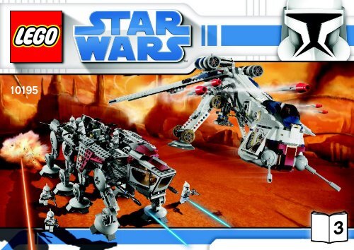 Lego Republic Dropship with AT-OT Walker&trade; - 10195 (2009) - Ultimate Collector's AT-ST&trade; BI 3008/64 - 10195 V46/39 3/3