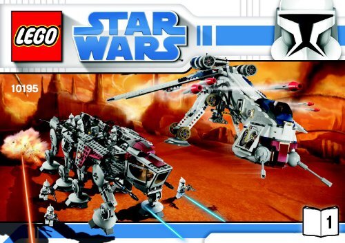 Lego Republic Dropship with AT-OT Walker&trade; - 10195 (2009) - Ultimate Collector's AT-ST&trade; BI 3008/80+4 -10195 V46/39 1/3