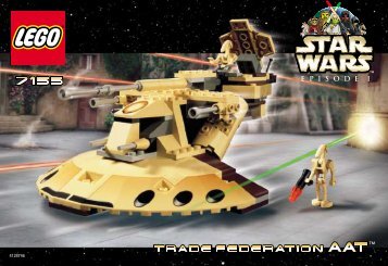 Lego Trade Federation AATâ¢ - 7155 (2000) - Sith Infiltratorâ¢ BUILD. INST. FOR 7155