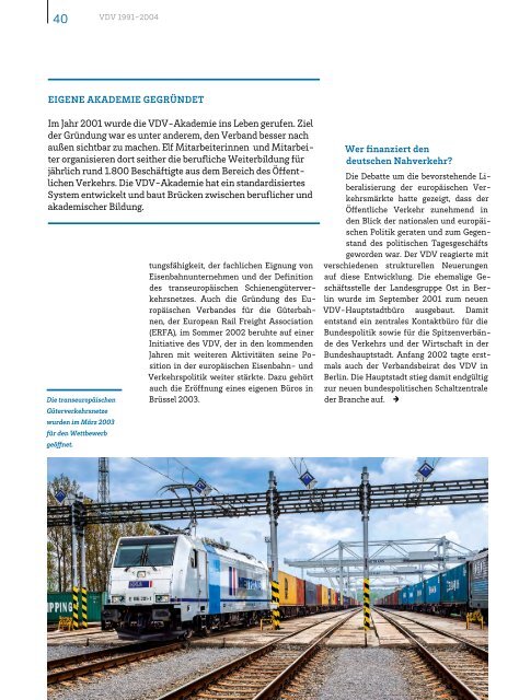 25 Jahre VDV, 170 Jahre deutsche Eisenbahnverbände – Eine Festschrift