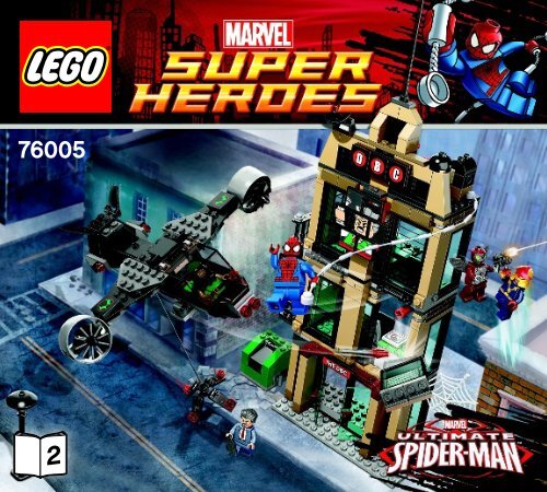 Colonial skinke Bryde igennem Lego Spider-Man&amp;trade;: Daily Bugle Showdown - 76005 (2013) -  Hulk's&amp;trade; Helicarrier Breakout BI 3017/64+4*- 76005 BOOK 2/3 V29