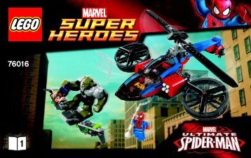 Lego Spider-Helicopter Rescue - 76016 (2014) - Iron Manâ¢: Malibu Mansion Attack BI 3004/28, 76016 1/2 V39