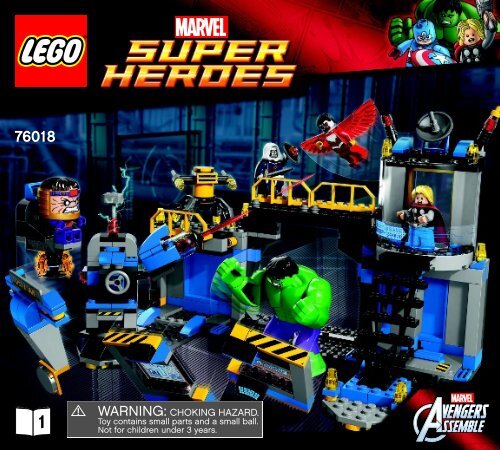 Lego Hulk Lab Smash - 76018 (2014) - Captain America vs. Hydra BI 3017/64+4-65/115g-76018 BOOK 1/2 V39