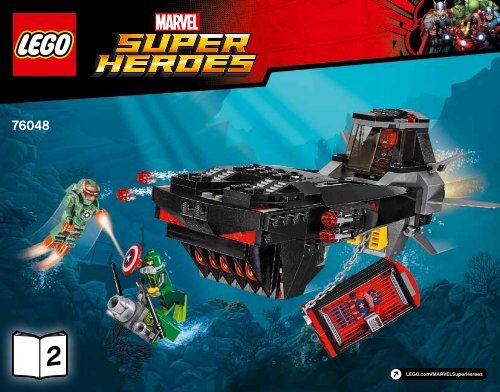 Lego Iron Skull Sub Attack - 76048 (2016) - Ant-Man Final Battle BI 3018/56/65g, 76048 BOOK 2/2 V39