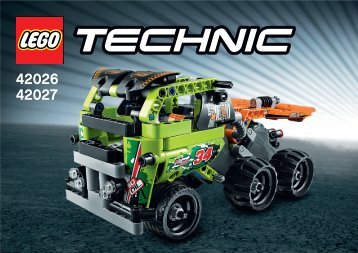 Lego Black Champion Racer - 42026 (2014) - Snowmobile 42026 + 42027 Race Truck