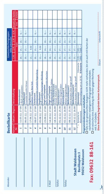 Flyer download - Basilikakonzerte Waldsassen.