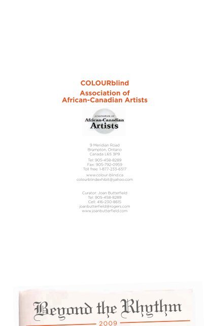 Beyond the Rhythm - The Association of African Canadian Artists