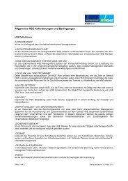 Allgemeine HSE Anforderungen und Bedingungen - WINTERSHALL