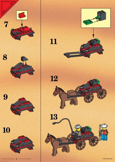 Lego POWER ITEM WW - 6799 (1997) - LARGE INDIAN CAMP BUILD.INSTR.6799-MONEY TRANSP.