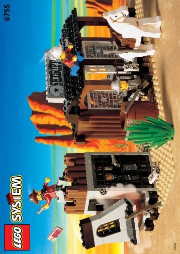 Lego SHERIFF'S OFFICE AND JAIL - 6755 (1996) - BANDIT AT LARGE BUILDING INSTR. 6755 IN