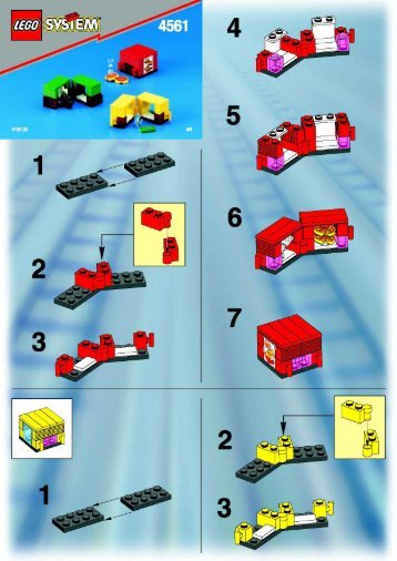 Lego Fast Passenger Train Set - 4561 (1999) - High Speed Train BUI.INST.4561 LUGGAGE LOCK.5/8