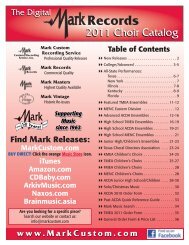 Choir Catalog 2011 - Mark Custom