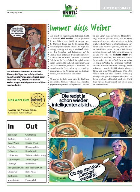 Knallfrosch 2016 - Das KNALLharte Maennermagazin