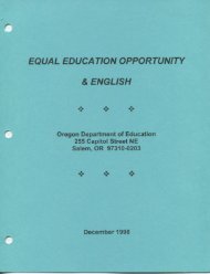 Equal Education Opportunity & English 