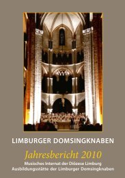 llen Schülern und ihren Eltern - Limburger Domsingknaben