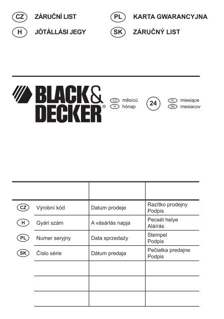 BlackandDecker Laser- Lzr310 - Type 1 - Instruction Manual (la Hongrie)