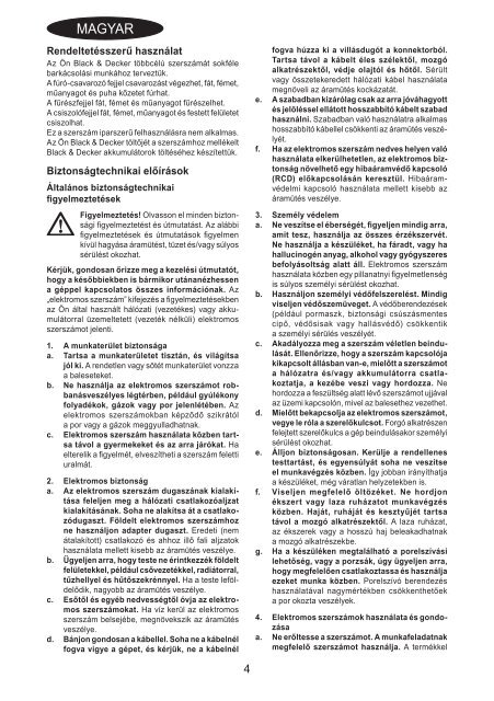 BlackandDecker Multitool- Mfl143 - Type H1 - Instruction Manual (la Hongrie)