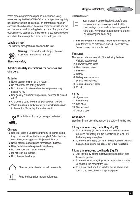 BlackandDecker Multitool- Mfl143 - Type H1 - Instruction Manual (Europ&eacute;en)