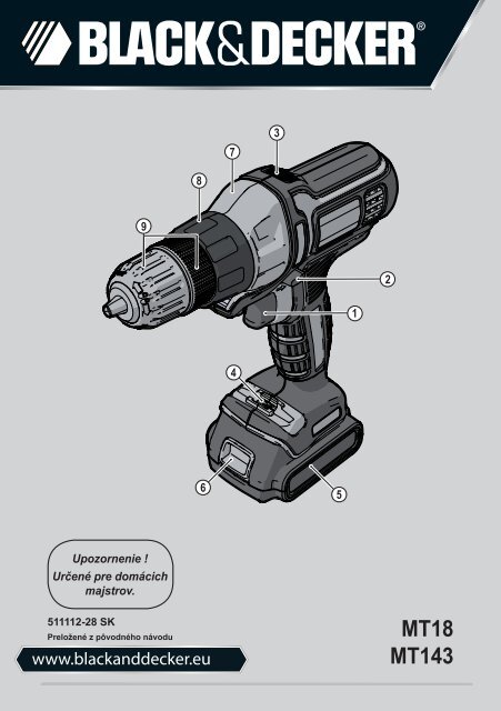 BlackandDecker Multitool- Mt143 - Type H1 - Instruction Manual (Slovaque)