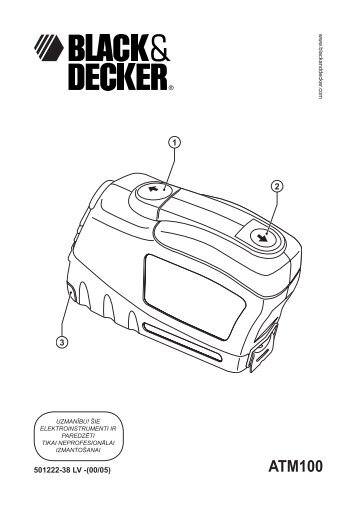 BlackandDecker Metre A Ruban Automatique- Atm100 - Type 1 - 2 - Instruction Manual (Lettonie)