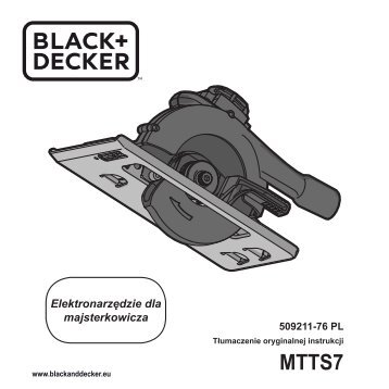 BlackandDecker Scie Circulaire- Mtts7 - Type H1 - Instruction Manual (Pologne)