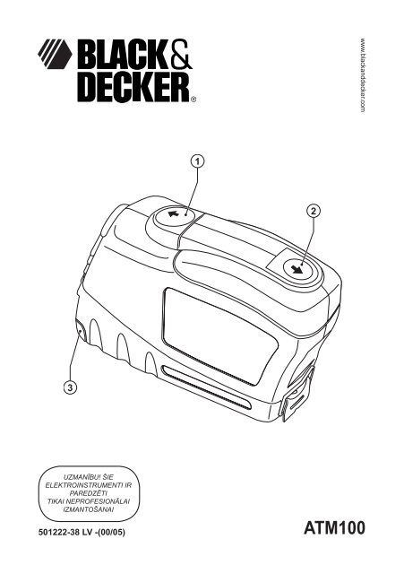 BlackandDecker Metre A Ruban Automatique- Atm100 - Type 3 - Instruction Manual (Lettonie)