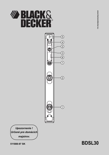 BlackandDecker Guide- Bdsl30 - Type 1 - Instruction Manual (Slovaque)