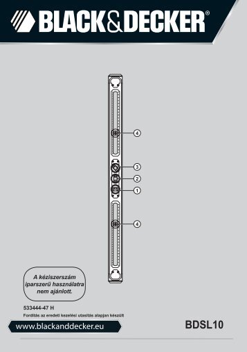 BlackandDecker Guide- Bdsl10 - Type 1 - Instruction Manual (la Hongrie)