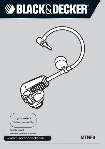 BlackandDecker Gonfleur- Mtnf9 - Type H1 - Instruction Manual (TchÃ¨que)