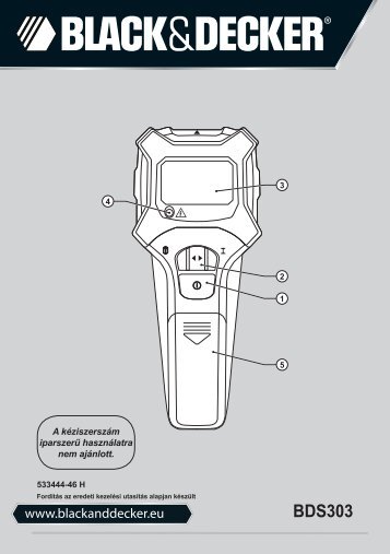 BlackandDecker Capteur- Bds303 - Type 1 - Instruction Manual (la Hongrie)