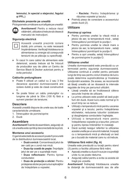 BlackandDecker Pistolet Thermique- Kx1650 - Type 1 - Instruction Manual (Roumanie)