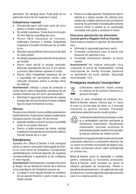 BlackandDecker Pistolet Thermique- Kx1650 - Type 1 - Instruction Manual (Roumanie)