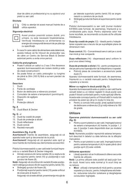 BlackandDecker Pistolet Thermique- Kx1692 - Type 1 - Instruction Manual (Roumanie)