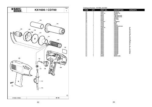 BlackandDecker Pistolet Thermique- Kx1600 - Type 1 - Instruction Manual (Europ&eacute;en Oriental)