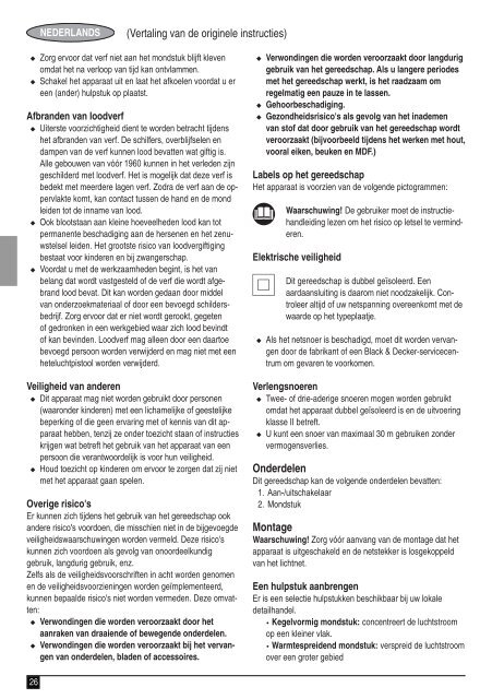 BlackandDecker Pistolet Thermique- Kx1650 - Type 1 - Instruction Manual (Europ&eacute;en)