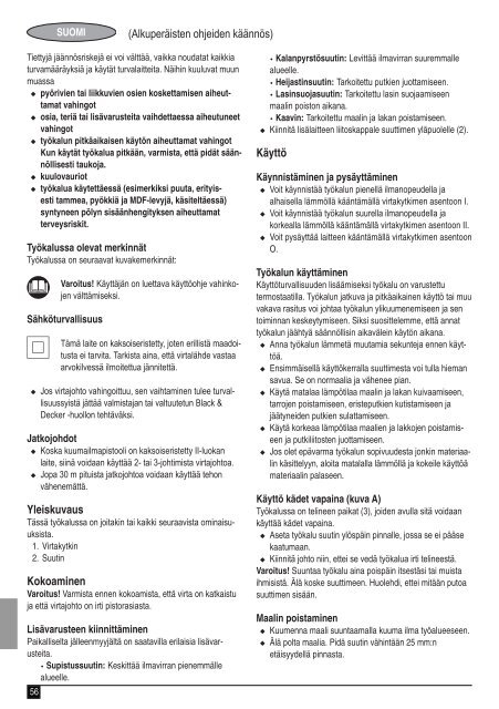 BlackandDecker Pistolet Thermique- Kx1650 - Type 1 - Instruction Manual (Europ&eacute;en)