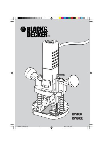 BlackandDecker Toupille- Kw800 - Type 1 - Instruction Manual