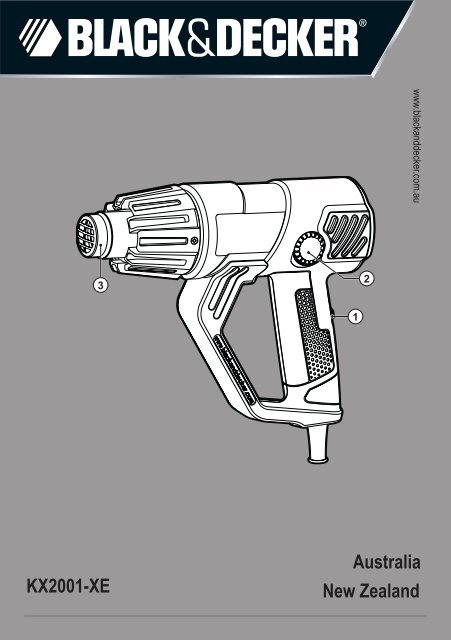 BlackandDecker Pistolet Thermique- Kx2001 - Type 1 - Instruction Manual (Australie Nouvelle-Z&eacute;lande)