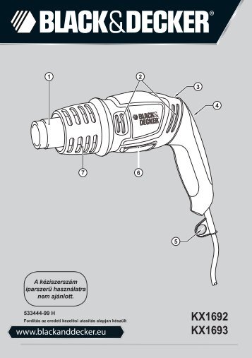 BlackandDecker Pistolet Thermique- Kx1692 - Type 1 - Instruction Manual (la Hongrie)