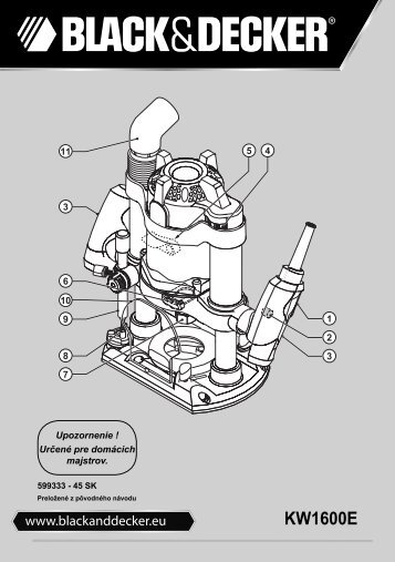 BlackandDecker Toupille- Kw1600e - Type 1 - Instruction Manual (Slovaque)