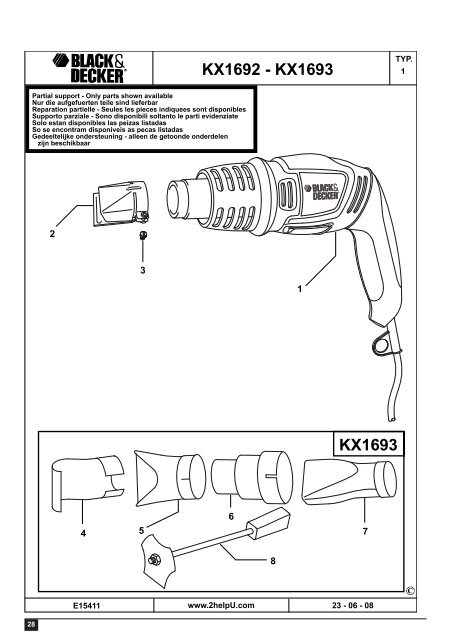 BlackandDecker Pistolet Thermique- Kx1693 - Type 1 - Instruction Manual (Balkans)