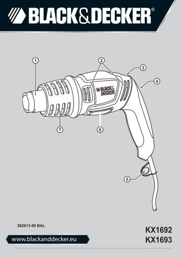 BlackandDecker Pistolet Thermique- Kx1692 - Type 1 - Instruction Manual (Balkans)