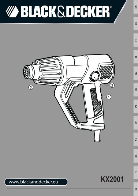 BlackandDecker Pistolet Thermique- Kx2001 - Type 1 - Instruction Manual (Europ&eacute;en)