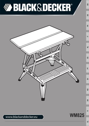 BlackandDecker Workmate- Wm825 - Type 4 - Instruction Manual (EuropÃ©en)